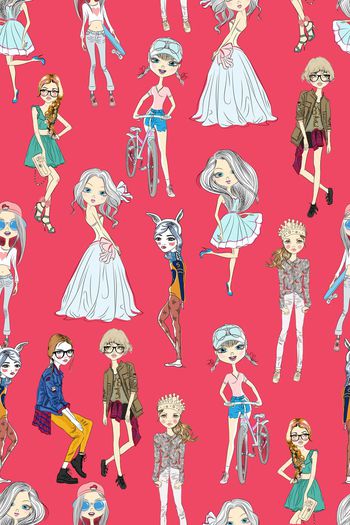 518893-手绘时尚女人