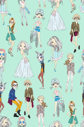 518894-手绘时尚女人