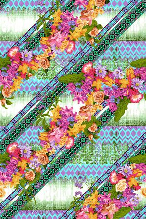 百合花印花华亿平台图片