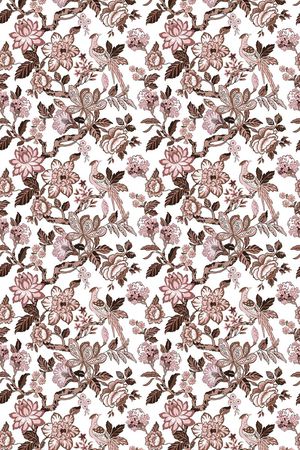 白描印花华亿平台图片