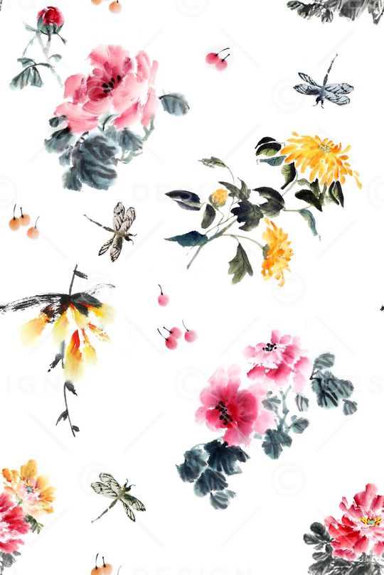 水墨印花华亿平台图片