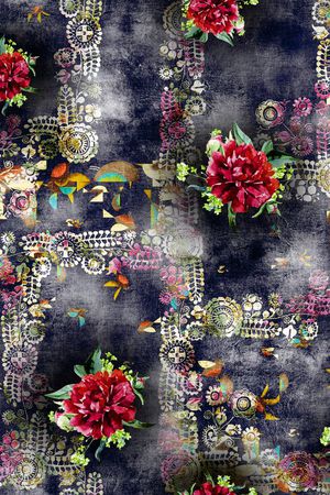 花卉印花华亿平台图片