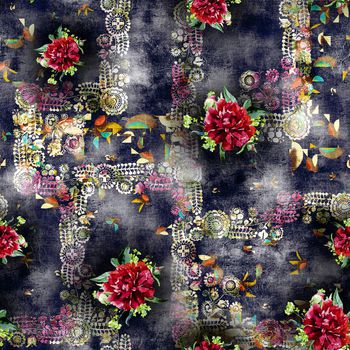 花卉印花华亿平台图片