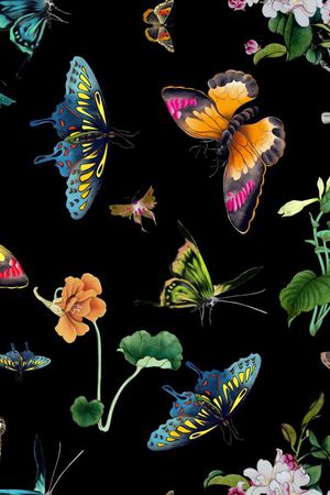 蝴蝶印花华亿平台图片