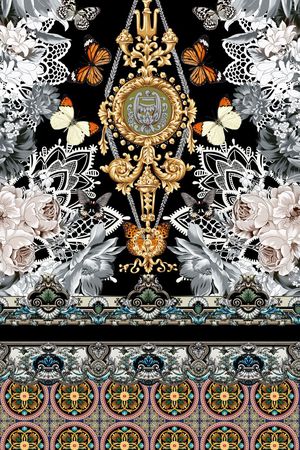 潮流复古印花华亿平台图片