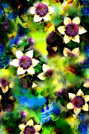 花卉印花华亿平台图片