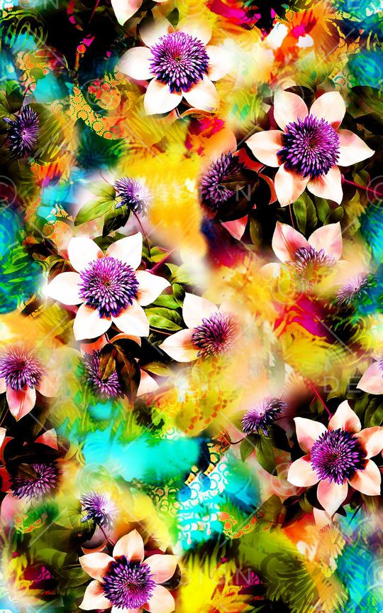 花卉印花华亿平台图片