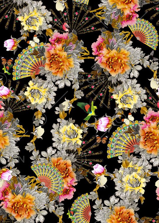 潮流时尚印花华亿平台图片