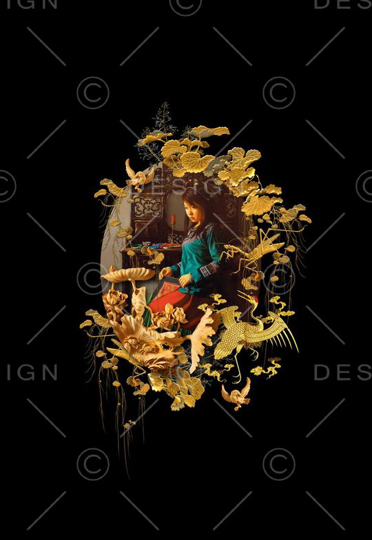 潮流时尚印花华亿平台图片