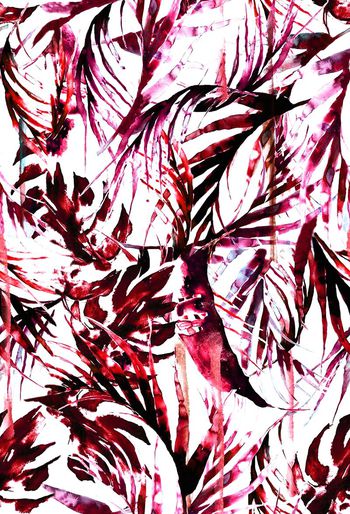 519310-手绘水彩 叶子 服装 家纺 华亿平台