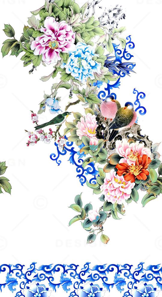 中国风印花华亿平台图片