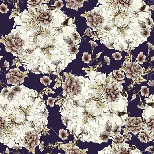 花卉印花华亿平台图片