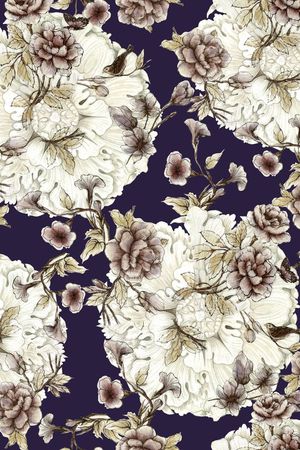 花卉印花华亿平台图片