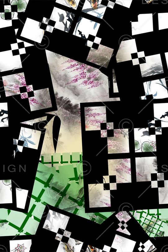 抽象印花华亿平台图片