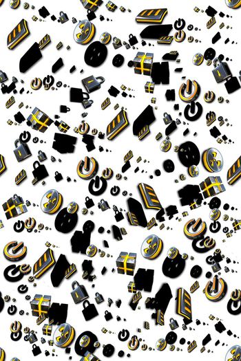 519593-男女通用金属质感立体印花