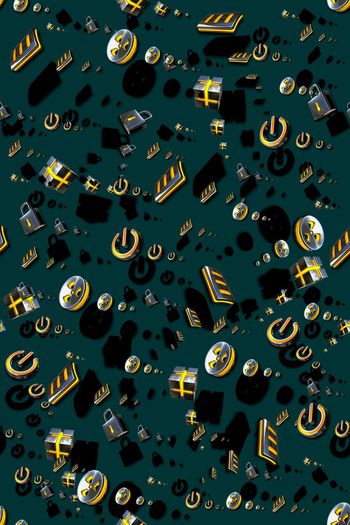 519594-男女通用金属质感立体印花