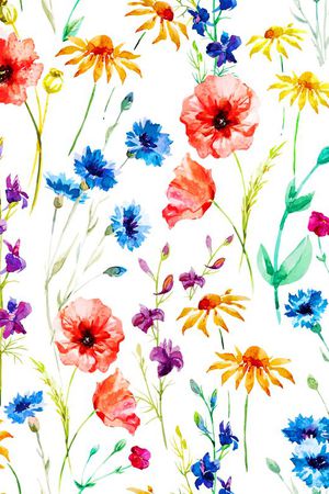 矢量小花卉印花华亿平台图片