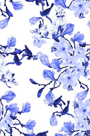 青花瓷印花华亿平台图片