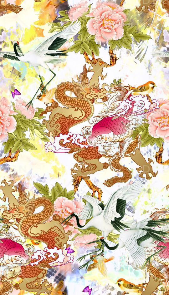 鲤鱼印花华亿平台图片