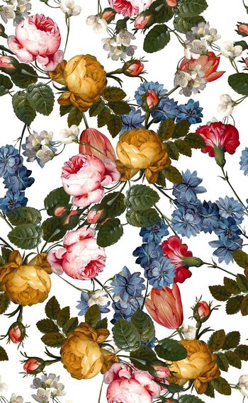 519784-欧美流行时尚油画小花卉系列-02 