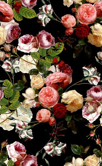 519849-欧美流行时尚油画小花卉系列-04 