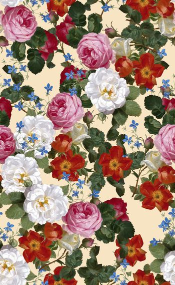 519857-欧美流行时尚油画小花卉系列-03 