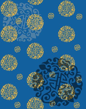 520081-复古面料华亿平台  中国风图案花纹