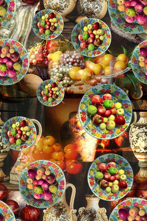 复古印花华亿平台图片