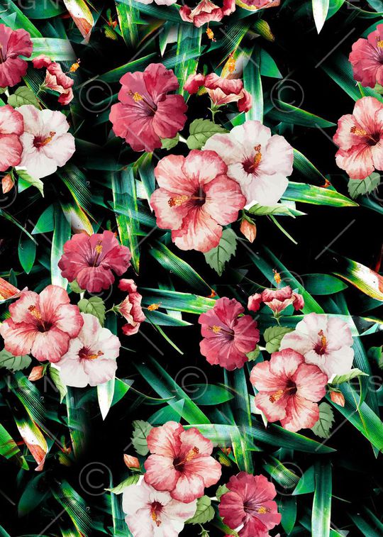 花卉印花华亿平台图片