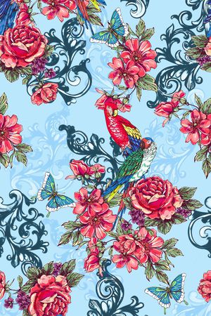 复古印花华亿平台图片