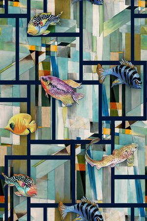 几何印花华亿平台图片