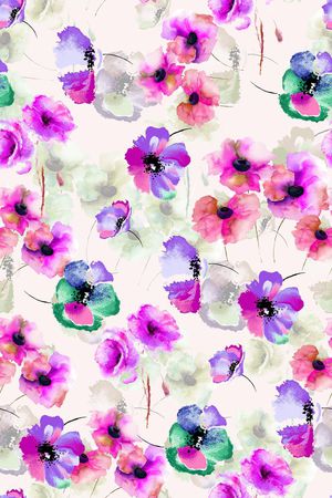 花卉印花华亿平台图片