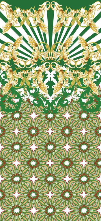 520389-原创大牌花卉 几何 定位 民族华亿平台