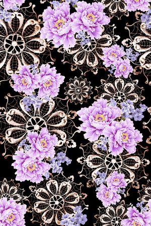 蕾丝印花华亿平台图片