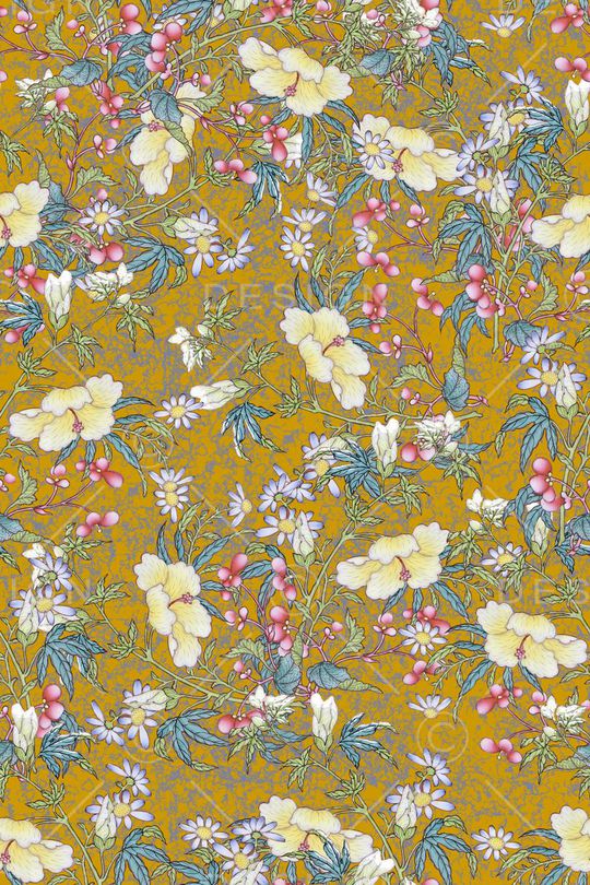 花卉印花华亿平台图片