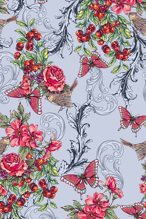 复古印花华亿平台图片