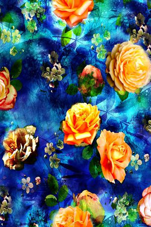 春夏  时尚印花华亿平台图片