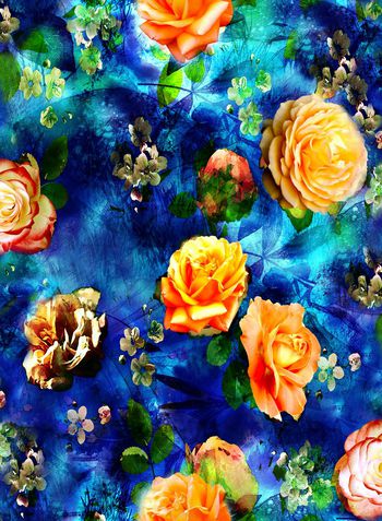 春夏  时尚印花华亿平台图片