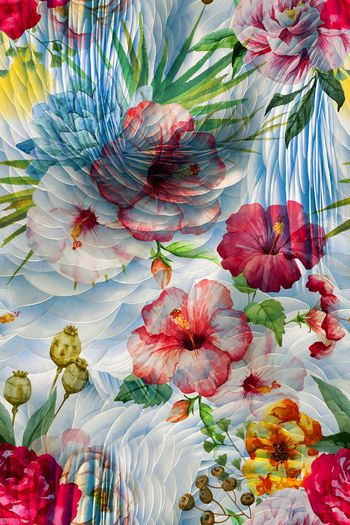 520608-抽象肌理花卉组合