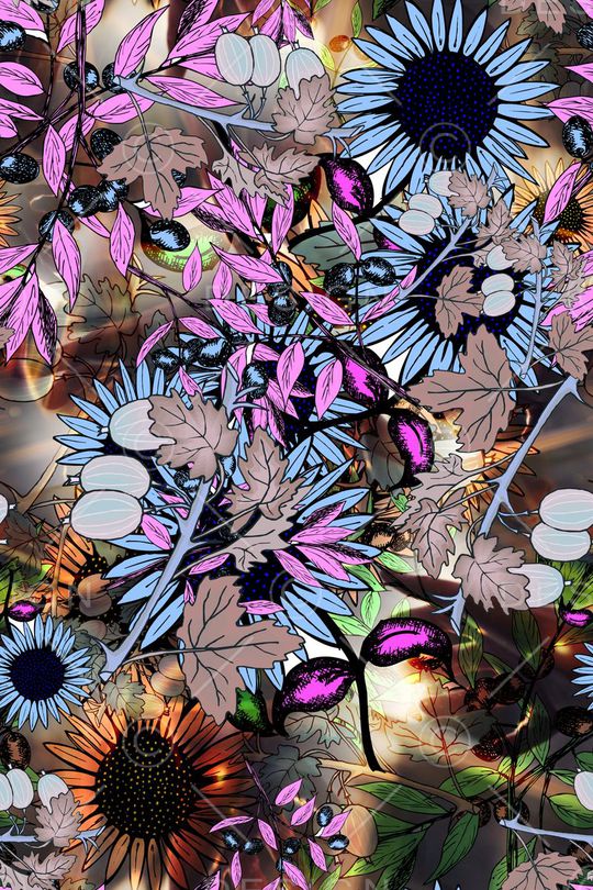 花卉印花华亿平台图片