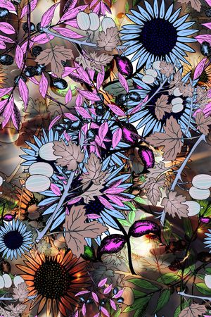 花卉印花华亿平台图片