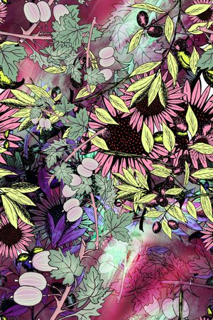 花卉印花华亿平台图片