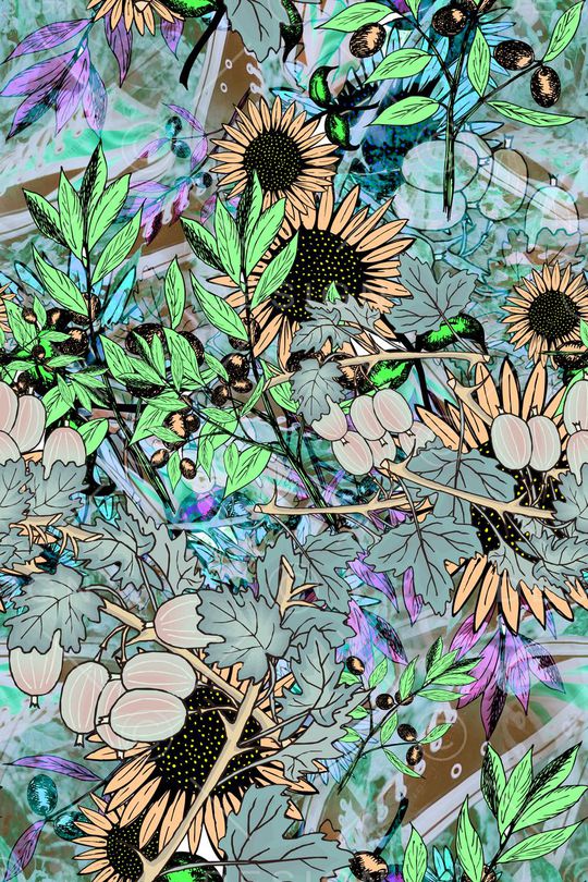 花卉印花华亿平台图片