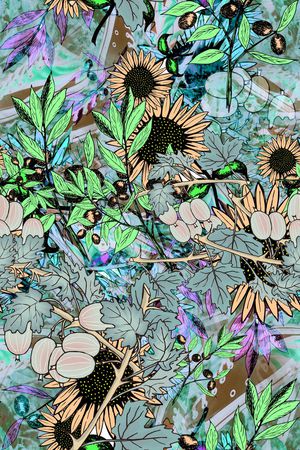 花卉印花华亿平台图片