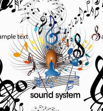 520769-时尚丝带音乐女装 花底