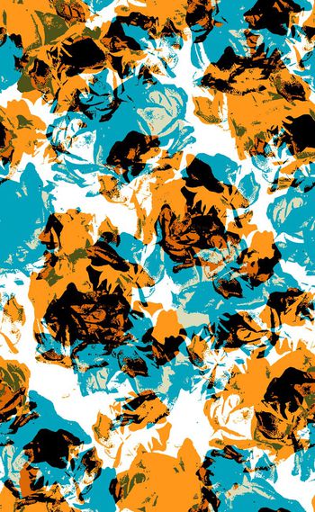 520819-欧美流行单色叠加花卉 女装连衣裙