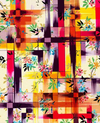 复古几何印花华亿平台图片