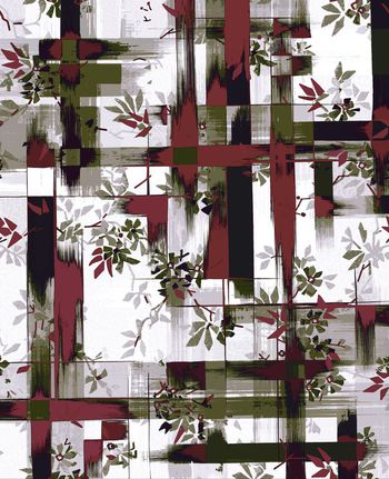 520836-手绘几何格纹小清新花卉—有故事的复