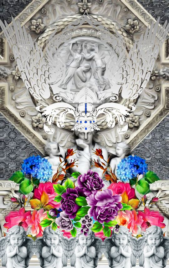 抽象印花华亿平台图片