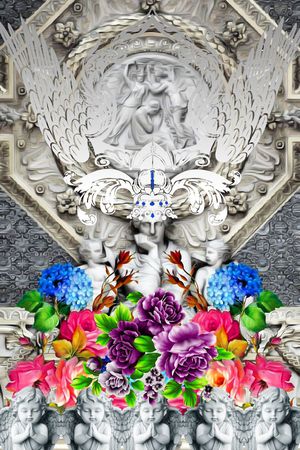 抽象印花华亿平台图片